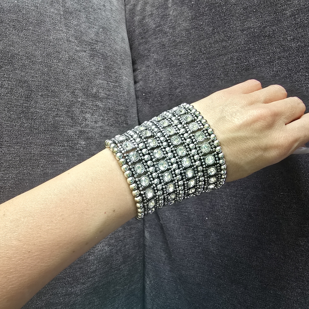 Elegant Silver and Gold Bracelet Set